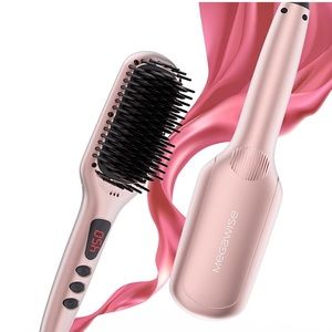 NWT MEGAWISE ionic hair straightener brush